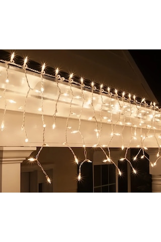 Dış Mekan 10 Mt Eklenebilir 100led 3000k Günışığı Beyaz Çakarlı Yılbaşı Ledi