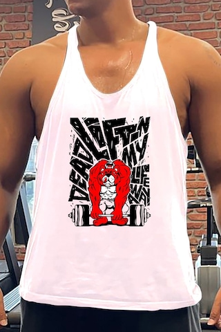 Bluu Deadlift Gym Fitness Tank Top Sporcu Atleti