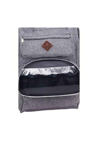 Termal Bölmeli Gri Anne Bebek Sırt Çantası Geniş Hacimli Bebek Bakım Çantası Bebek Arabası Uyumlu Gri