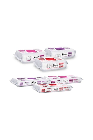 Sleepy Easy Clean Çiçek Serisi 3x100 Yüzey, 3x20 Yer Temizlik Havlusu Karma Paket Tekli