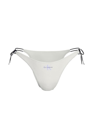 Calvin Klein Kadın Yandan Bağlamalı Logo Detaylı Beyaz Bikini Altı-13583 Beyaz