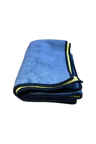 Autofresh Çift Kat Mikrofiber Oto Kurulama Havlusu 30x60 Cm 800gsm Kenarı Biye Gri Sarı