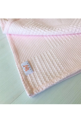 Waffle Desenli Bebek Pike Battaniye Pembe 100x115