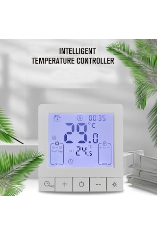 Novahub K5m Akıllı Termostat - 16a Isıtma, Lcd, 24 Saat Zamanlayıcı, Ip20, Beyaz