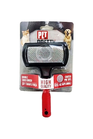 Pet Pretty Çift Taraflı Lüx Kedi Köpek Fırça Tarak 5,5x9 cm - 17