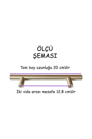 8 Adet Boy Kulp İnox 128 Mm Kulp Mobilya Mutfak Dolabı Çekmece Dolap Kapak Kulpu Kulbu Metal Kulpları Bej