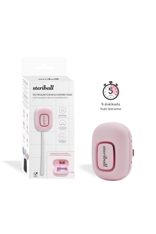 Steriball Diş Fırçaları İçin Akıllı Koruma Cihazı - Pembe