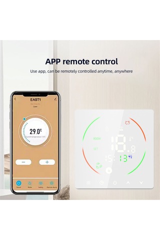 Suofeng "east2 Akıllı Termostat - 16a Elektrikli Isıtma, Çocuk Kilidi, Programlanabilir Otomatik Sıcaklık Kontrolü"