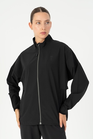 Maraton Comfort Kadın Dik Yaka Siyah- Tracktop Siyah-