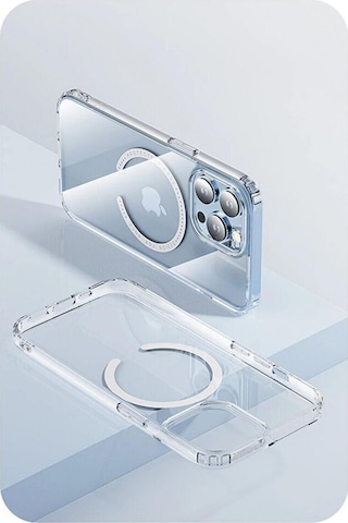 Rock Apple Uyumlu iPhone 14 Kılıf Magsafe - Şeffaf Şeffaf