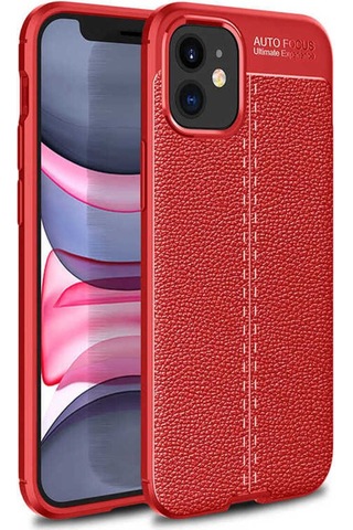 Apple Uyumlu iPhone 12 Kılıf Zore Niss Silikon Kapak Kırmızı