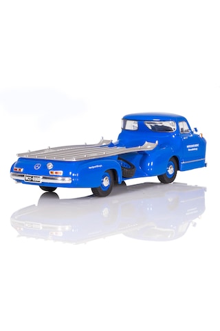 1:43 Ölçek Ixo 1955 Mercedes Benz Renntransporter The Blue Wonder Diecast Metal Minyatür Model Araba 10cm
