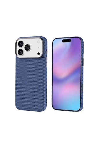 Zore Apple iPhone Uyumlu 17 Pro Max Kılıf M-safe Şarj Özellikli Karbon Fiber Görünümlü Ogaa Nekst Kapak - Siyah