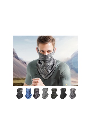 Ranyeek Unisex Güneş Korumalı Bisiklet Boyunluk, Nefes Alabilir Esnek Kumaş, Yeşil Kamuflaj, Koşu Ve Outdoor Aktiviteler İçin Yeşil