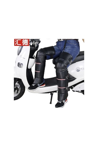 Motosiklet Bacak Örtüsü Polarlı Cırt Ayarlı Standart Motor Diz Örtüsü Soğuk Rüzgar Yağmur Koruma Yr