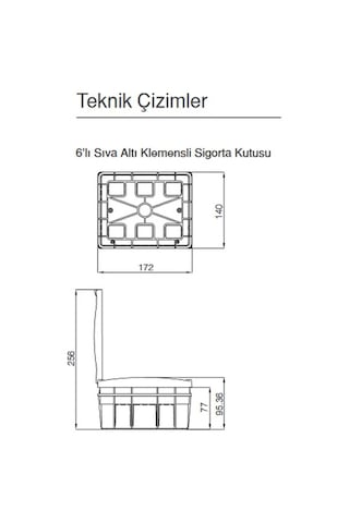 Makel Sıva Altı 6'lı Sigorta Makel Kutusu