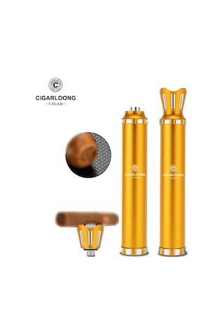 Cigarloong Metal Puro Kılıfı Delicili Sehpalı Tekli Gold 60 Ring