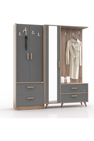 Abre Vm-342348 Antrasit Portmanto Vestiyer Diğer