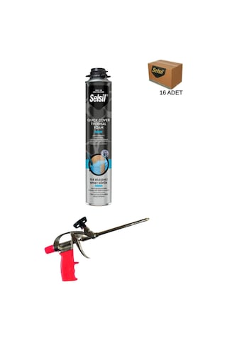 Selsil Thermal Foam Isı Ve Ses Yalıtım Köpüğü 850 Ml. 16 Adet ,demir Köpük Tabancası