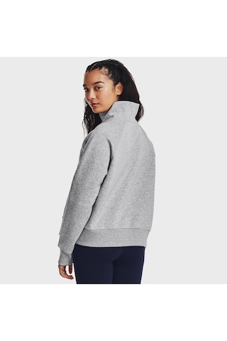 Under Armour Rival Fleece Kadın Gri Dik Yaka Sweatshirt Gri