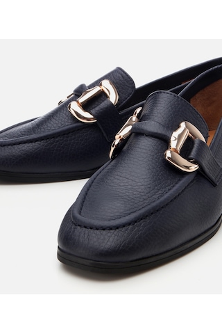 Hotiç Kadın Deri Lacivert Tokalı Günlük Loafer 01ayh303940a680 Lacivert