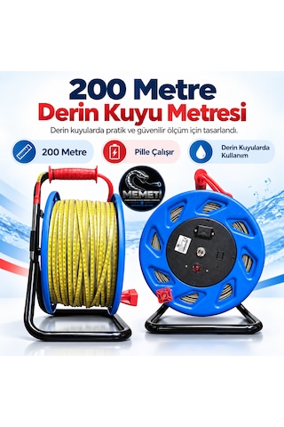 Derin Kuyu Su Seviyesi Ölçer 200 Metre Profesyonel Düdük Metre Diğer