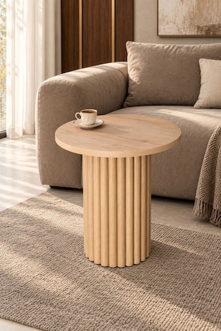 Soyasis Nola Bohem Yan Sehpa 40 Cm - Safir Meşe