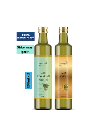 Çam Kozalağı Sirkesi Ve Alıç Sirkesi 250 Ml + 250 Ml - Doğal Fermente