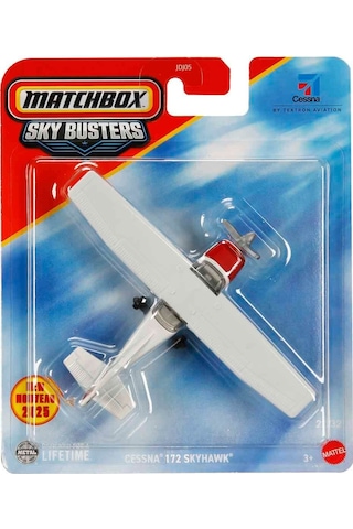 Metal Gövdeli Matchbox Sky Busters Mbx Cessna 172 Skyhawk Uçak Oyuncak Lisanslı Model Uçağı