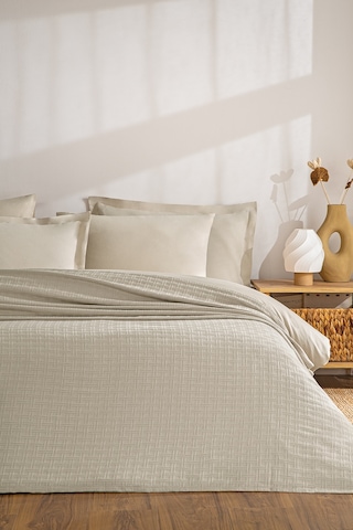 Bertha Çift Kişilik Pike - Bej