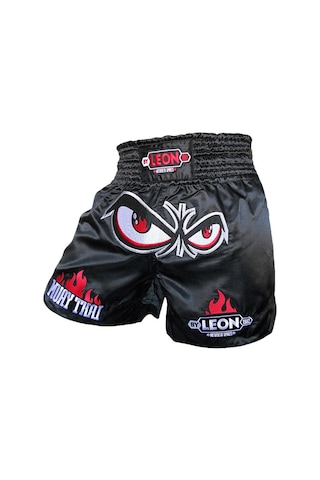 Aksaspor Leon No Fear Muay Thai Ve Kick Boks Şortu Siyah