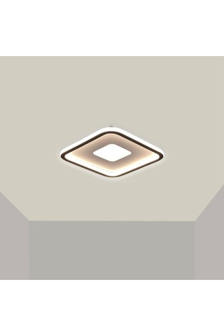 Tavan Led Avize Plafonier Orta Işıklı 40x40cm Siyah - Sarı