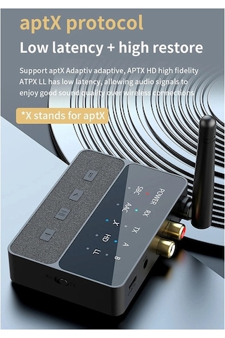 Flybuy Türkçe Bluetooth 5.3 Kablosuz Adaptör 3.5mm Aux, Siyah, Qualcomm Hd Ses