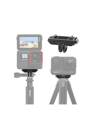 Teltree Amagisn Metal Manyetik Hızlı Çıkartma Tabanı - 1/4" Bağlantı Ve Dönüştürücü İle Insta360 Ace Pro/ace İçin Spor Kamera Aksesuarı Siyah
