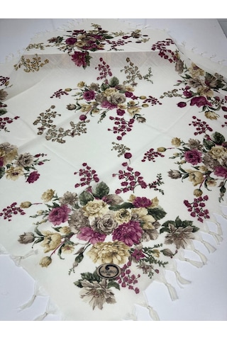 Sökme Boncuklu Pamuk Yazma - 05651 Krem