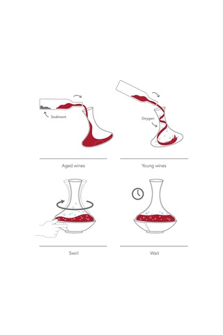 Vacu Vin Swirling Karaf - Kutulu - Şeffaf