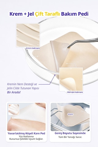 Seramid İçeren Hassas Bariyeri Destekleyen Cilt Bakım Pedi Dermatory Cera+nmn Repair Cream Gel Patch
