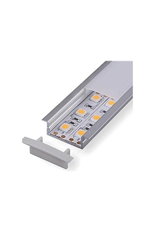 Mutfak Dolabı Ve Tezgah Altı Sıva Altı Alçıpan Gömme Çift Sıra Led Şerit Profil Aydınlatma Beyaz
