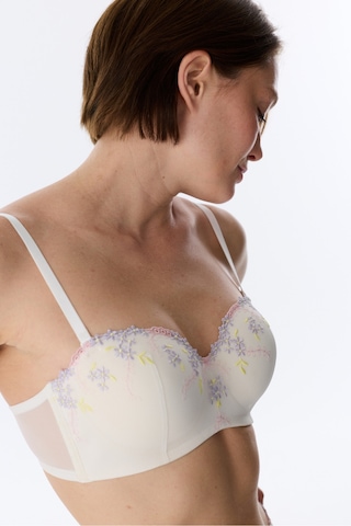 Penti Kırık Beyaz Lotus Straplez Broderie Balenli Sütyen