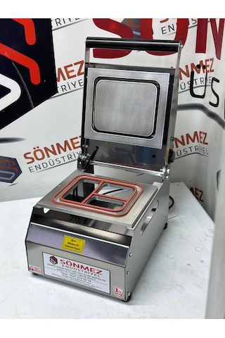 Sönmez Vakum 3 Bölme Yemek Catering Paketleme Makinesi Paslanmaz Model
