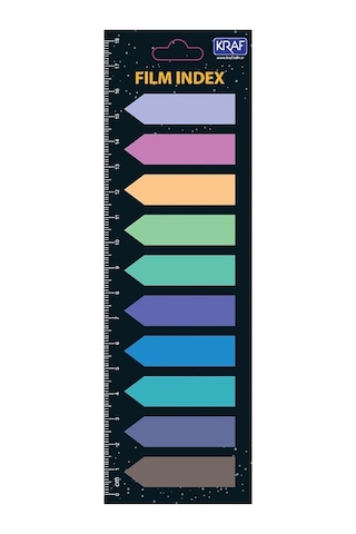 Şeffaf Yapışkanlı Not Kağıdı Seti, 75x75mm, 50 Yaprak, 10 Renk
