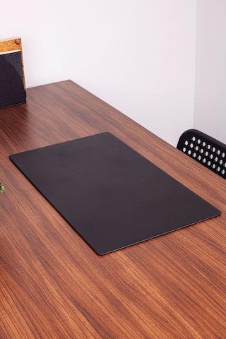 Turgut Office Deri Masa Sümeni Düz Siyah 60 x 35 CM