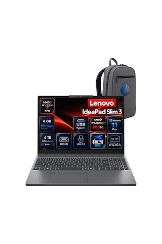 Lenovo IdeaPad Slim 3 15ARP10 83K700PSTRRNP04 Ryzen 7 170 8 GB 4 TB SSD 15.3" W11P Dizüstü Bilgisayar