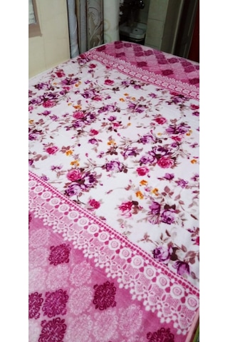 Sieste Vizon Çift Kişilik Battaniye (374958116) Lila-Beyaz