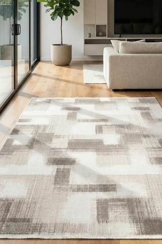 Aliza Plus 3403 Kahverengi - Rahat Ve Modern Akrilik Halı Kahverengi