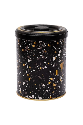 Terrazzo Black Desenli Yuvarlak Metal Sarımsaklık, 14 X 18 Cm, 2.5 Lt