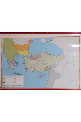 Gürbüz Anadolu Beylikleri Tarih Haritası 70X100CM