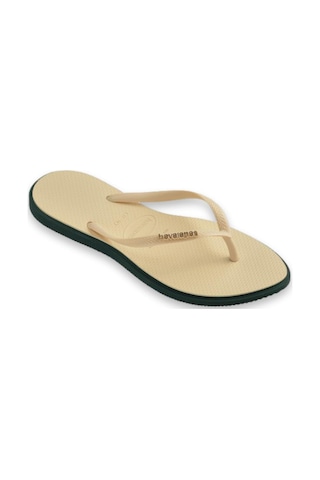 Havaianas 4149584 Sslim Point Parmak Arası Bej Kadın Terlik Siyah