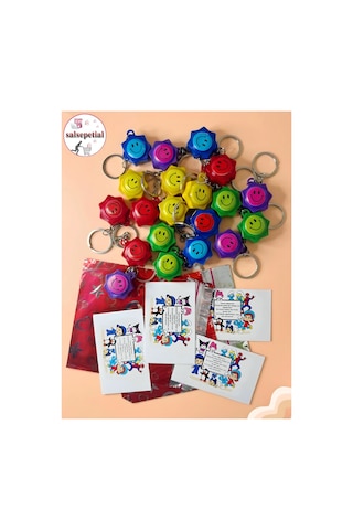 30 Lu Emoji Anahtarlık Hediyelik Hediye Paketli Notlu Emoji Anahtarlık Karne Hediyesi Karne Günü 30 Lu