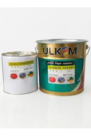 Ülkem Çift Bileşenli Epoksi Astar 20+5 Kg Beyaz